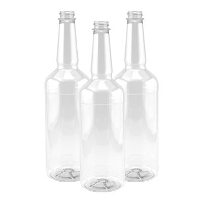 12 Clear 32 Ounce Snow Cone Syrup Pour Bottles